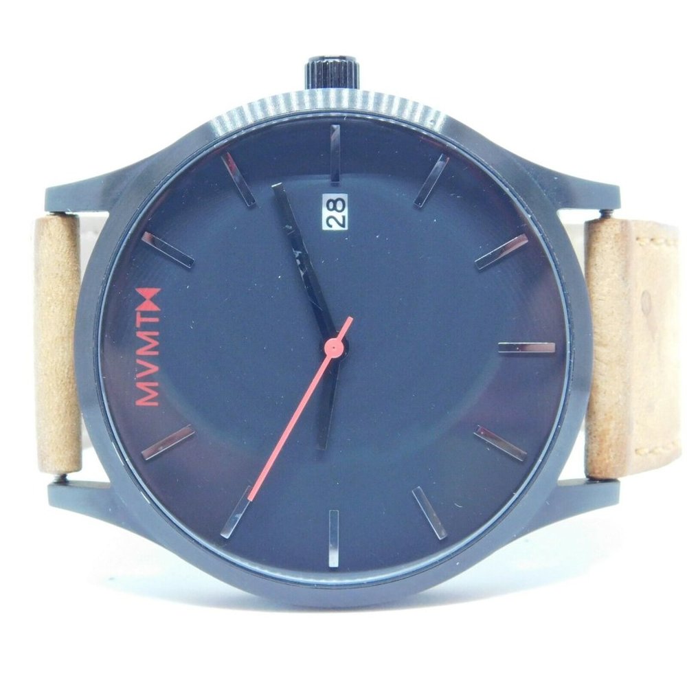 MVMT Genuine Leather Quartz Analog Men's Watch New Battery